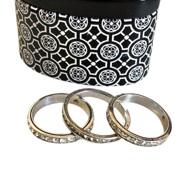 Set of Three Crystal Brighton Stacking Rings - Picture 3 of 9